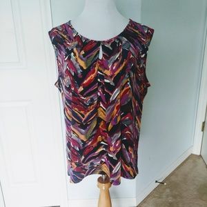 Jones Studio Silky Sleeveless Dress Top Size XL